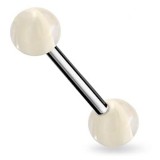 Piercing de langue UV 22 - Melon transparent