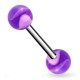 Piercing de langue UV 22 - Melon lilas