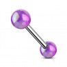Piercing langue 130 - Acier brillant lilas