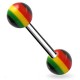 Piercing de langue UV 19 - Rasta