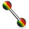 Piercing de langue UV 19 - Rasta