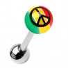 Piercing de langue UV 76 - Rasta peace