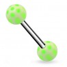 Piercing de langue UV 60 - Panda vert-pomme
