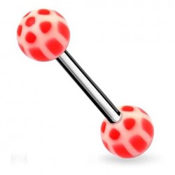 Piercing de langue UV 60 - Panda rouge