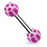 Piercing de langue UV 60 - Panda lilas