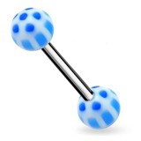 Piercing de langue UV 60 - Panda bleu