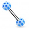 Piercing de langue UV 60 - Panda bleu