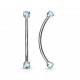 Piercing langue snake-eyes 06 - Gris cristal bleu-clair