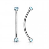 Piercing langue snake-eyes 06 - Gris cristal bleu-clair