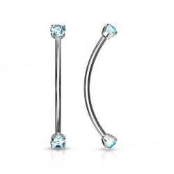 Piercing langue snake-eyes 06 - Gris cristal bleu-clair