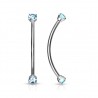 Piercing langue snake-eyes 06 - Gris cristal bleu-clair