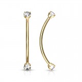 Piercing langue snake-eyes 06 - Jaune cristal transparent