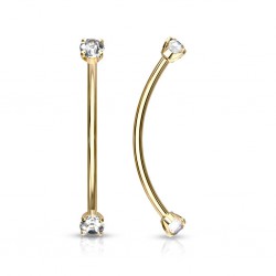 Piercing langue snake-eyes 06 - Jaune cristal transparent