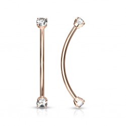 Piercing langue snake-eyes 06 - Rose cristal transparent
