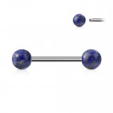 Piercing langue 93 - Boules sodalites
