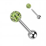 Piercing langue 72 - Boule férido époxy aurora