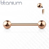 Piercing pour langue titane G23 rose pas de vis interne
