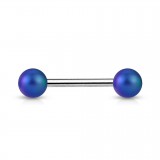 Piercing de langue UV 101- Perle satinée bleu