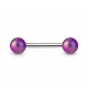 Piercing de langue UV 101- Perle satinée lilas