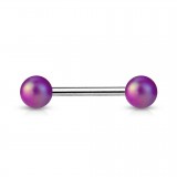 Piercing de langue UV 101- Perle satinée lilas