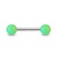 Piercing de langue UV 101- Perle satinée vert-pomme