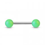 Piercing de langue UV 101- Perle satinée vert-pomme