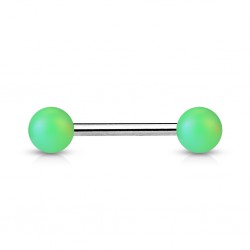 Piercing de langue UV 101- Perle satinée vert-pomme