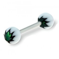 Piercing de langue UV 52 - Cannabis blanc