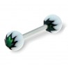 Piercing de langue UV 52 - Cannabis blanc