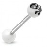 Piercing de langue UV 92 - Death blanc