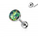 Piercing langue 129 - Paillettes luisantes noires