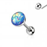 Piercing langue 129 - Paillettes luisantes bleues