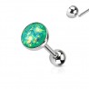Piercing langue 129 - Paillettes luisantes vertes