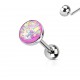 Piercing langue 129 - Paillettes luisantes roses