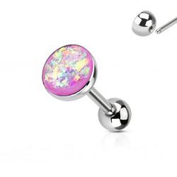Piercing langue 129 - Paillettes luisantes roses