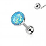 Piercing langue 129 - Paillettes luisantes bleu-clair