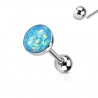 Piercing langue 129 - Paillettes luisantes bleu-clair