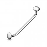 Piercing langue snake-eyes 01 - Angle 45 disque plat gris