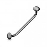 Piercing langue snake-eyes 01 - Angle 45 disque plat noir