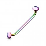 Piercing langue snake-eyes 01 - Angle 45 disque plat rainbow