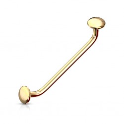 Piercing langue snake-eyes 01 - Angle 45 disque plat jaune