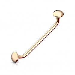 Piercing langue snake-eyes 01 - Angle 45 disque plat rose