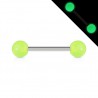 Piercing langue acry 04 - Fluorescent vert-pomme