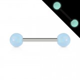 Piercing langue acry 04 - Fluorescent bleu-clair