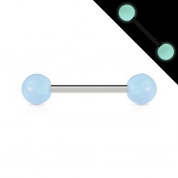 Piercing langue acry 04 - Fluorescent bleu-clair