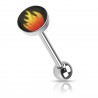 Piercing langue logo 03 - Flammes B