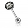 Piercing langue logo 13 - Pimp avec couronne