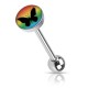 Piercing langue logo 18 - Papillon noir