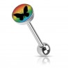 Piercing langue logo 18 - Papillon noir