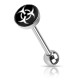 Piercing langue logo 22 - Biohazard